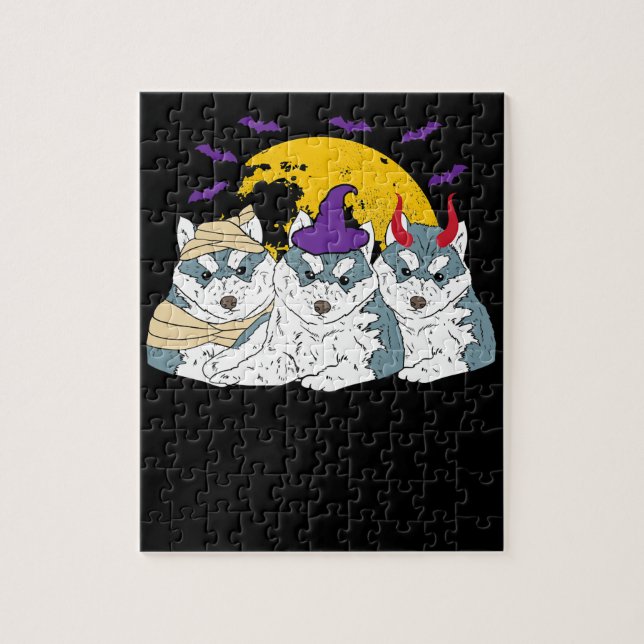 Mama-Hexenhund | Halbgeschenk Puzzle (Vertikal)