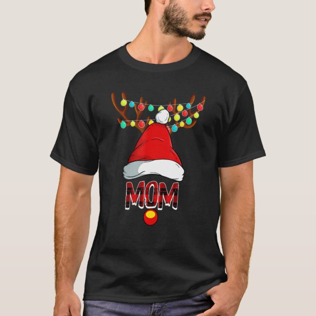 Mama Hirsch passt Weihnachtskostüme Reindee T-Shirt (Vorderseite)
