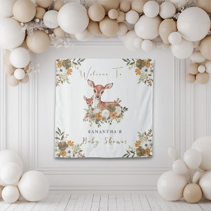 Mama-Hirsche und Baby-Reh-Babydusche Wandteppich