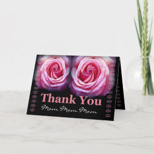 MAMA - Hochzeitsdanken mit Rosen und Spitzen Dankeskarte