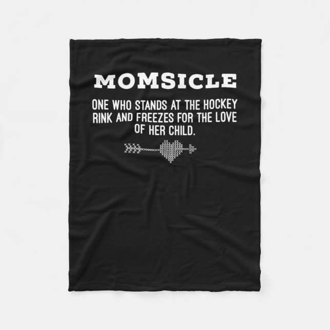 Mama Hockey Momsicle Definition T - Shirt Fleecedecke (Vorderseite)