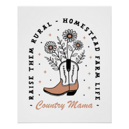 Mama Homemaker-Zitate von Country Mama Poster