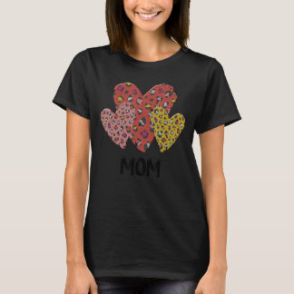 Mama Hört Leopard Kariert Vlentines Day Boys Girls T-Shirt