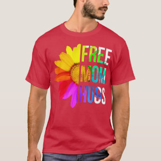 Mama Hugs Gay Pride LGBT Daisy Rainbow Blume T-Shirt