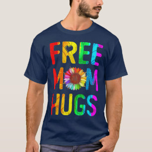 Mama Hugs Gay Pride LGBT Daisy Rainbow Blume  T-Shirt