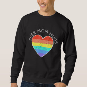 Mama Hugs Lgbtqia Rainbow Flag Gay Lesbian Pri Sweatshirt
