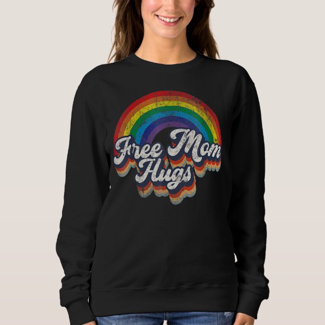 Mama Hugs Rainbow Flag Lgbt Pride m Sweatshirt (Vorderseite)