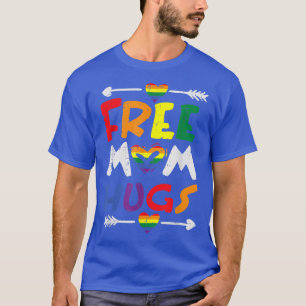 Mama Hugs Rainbow Heart Gay Pride Flag LGBTQ M T-Shirt