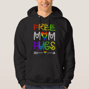Mama Hugs Rainbow Heart Lgbt Pride Monat T Hoodie