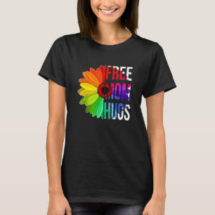 Mama Hugs Rainbow Sonnenblumen Gay Pride Lgbtq Ma T-Shirt