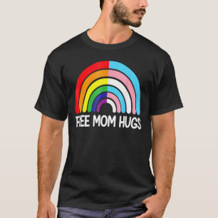 Mama Hugs Rainbow Transgender Flag Lgbtq Gay P T-Shirt