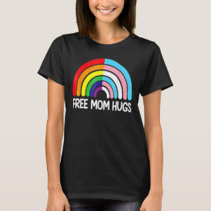 Mama Hugs Rainbow Transgender Flag Lgbtq Gay P T-Shirt