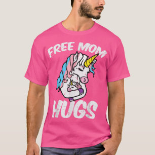 Mama Hugs Unicorn Transgender Trans Pride Flag Tra T-Shirt