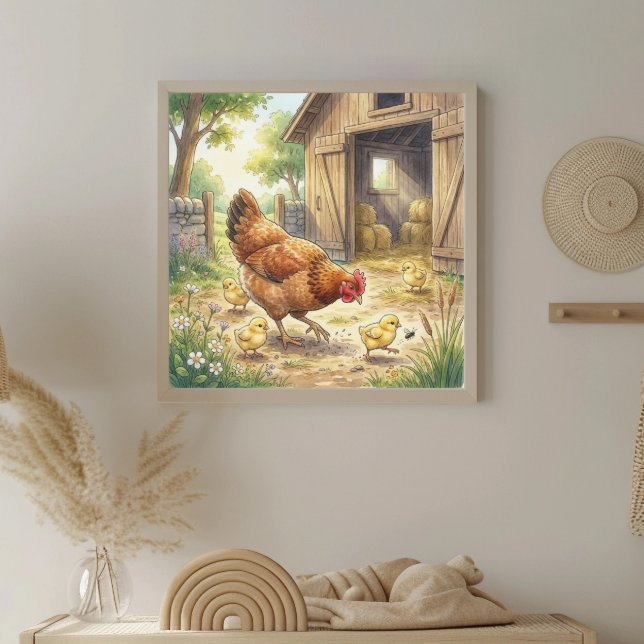 Mama Huhn und Küken-Kinderzimmer Poster (Von Creator hochgeladen)