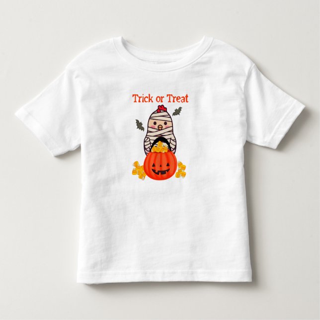 Mama-Hühnchen mit Pumpkappeneimer Kleinkind T-shirt (Vorderseite)