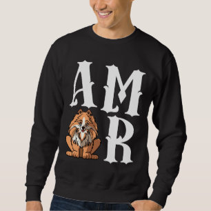 Mama Hund Vater Spitz Hund Liebe R Sweatshirt