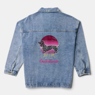 Mama Hunde Haustiere Frauen Dackel Jeansjacke