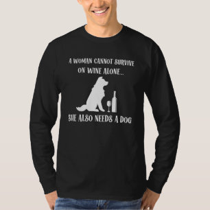 Mama Hunde Wein Muttertag Wein T-Shirt