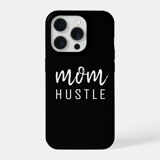 Mama Hustle | Modernes Drehbuch Schwarzer Mutterta iPhone Hülle (Rückseite)