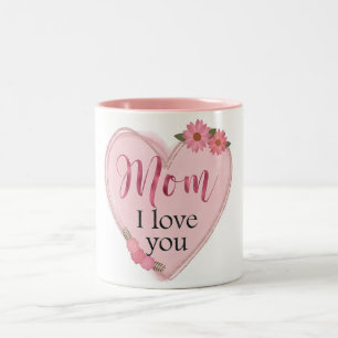 Mama I Liebe Sie/Herz Zweifarbige Tasse