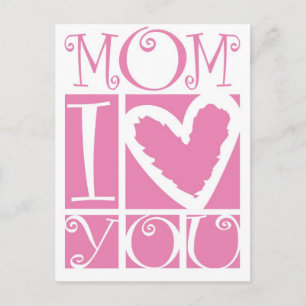 Mama, ich habe dich Liebe Postkarte