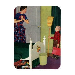 Mama, ich habe mein Zimmer aufgeräumt! Magnet