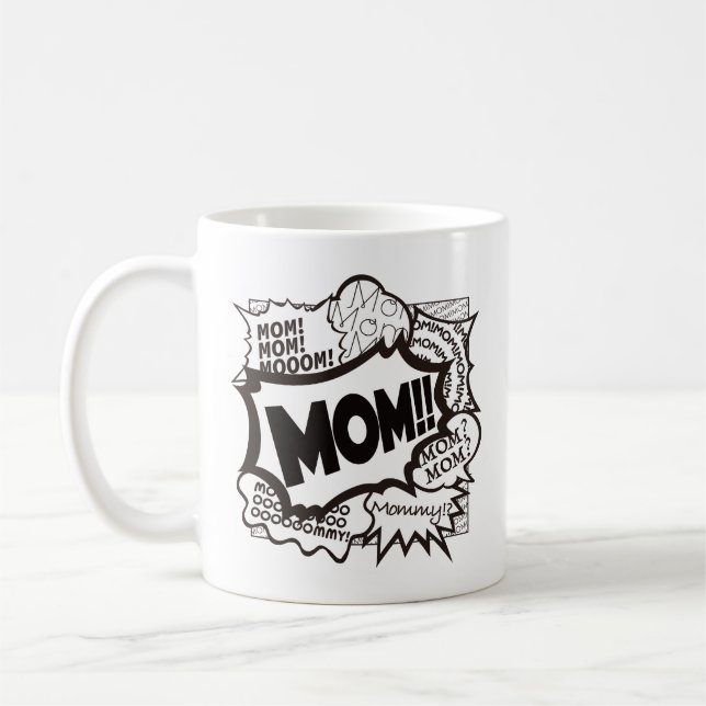 MAMA! Ich habe Tasse. Comic-Version Kaffee-Tasse Kaffeetasse (Links)