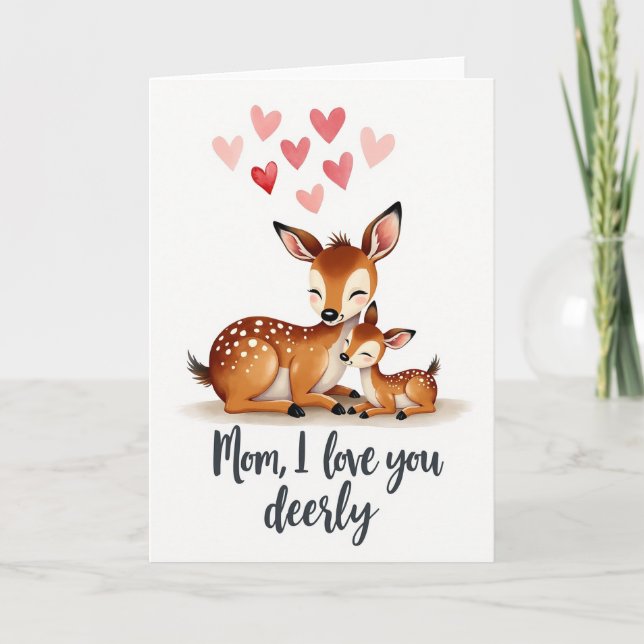 Mama ich liebe dich Hirsch Karte (Vorderseite)