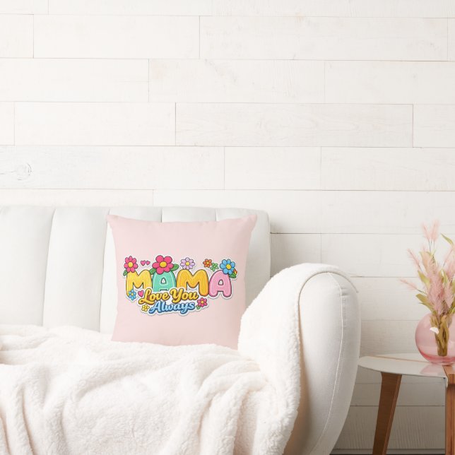 🌸💖 „Mama, ich liebe dich immer“ Kissen 🛋️✨ (Liege)