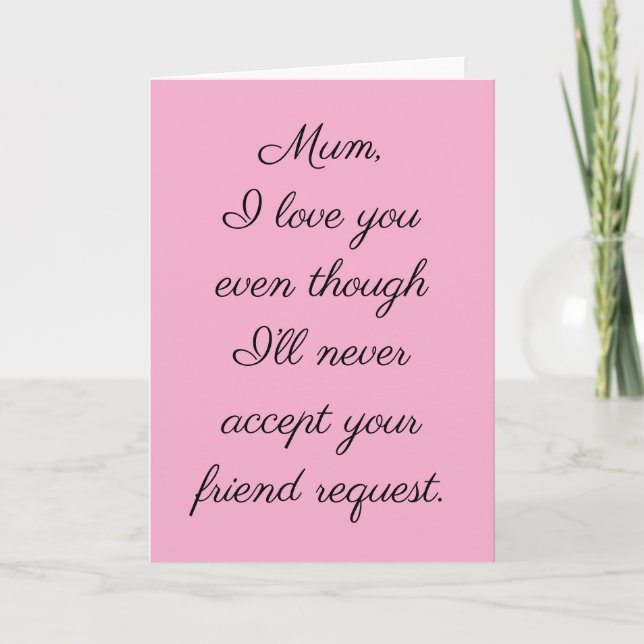 Mama, ich liebe dich karte (Vorderseite)