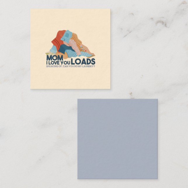 Mama, ich Liebe, du ladest Mitteilungskarte (Vorne/Hinten)