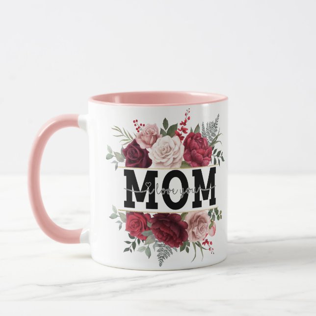 "Mama, ich Liebe Sie" Aquarellkaffee Tasse (Links)
