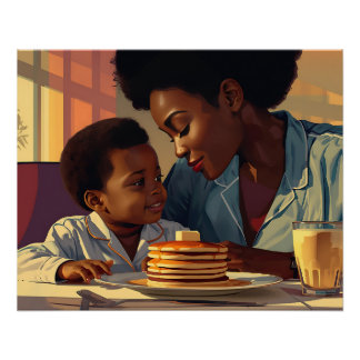 Mama, ich und Pfannkuchen Poster