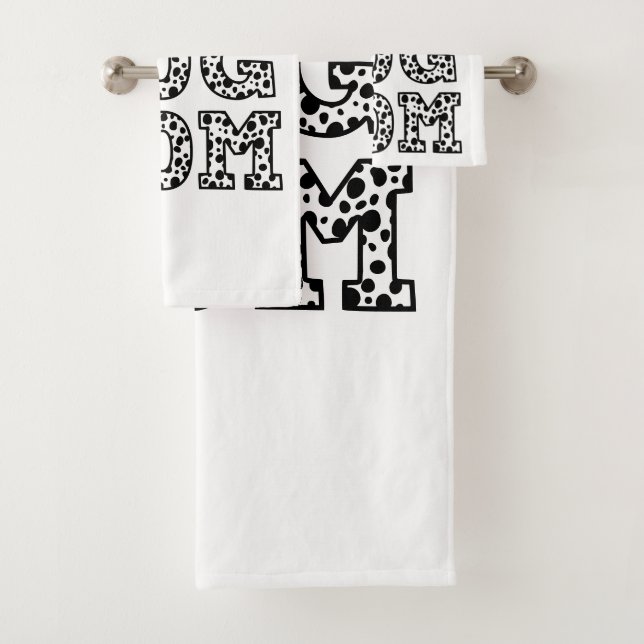 Mama im Fun Dalmatiner Individuelle Name drucken Badhandtuch Set (Insitu)