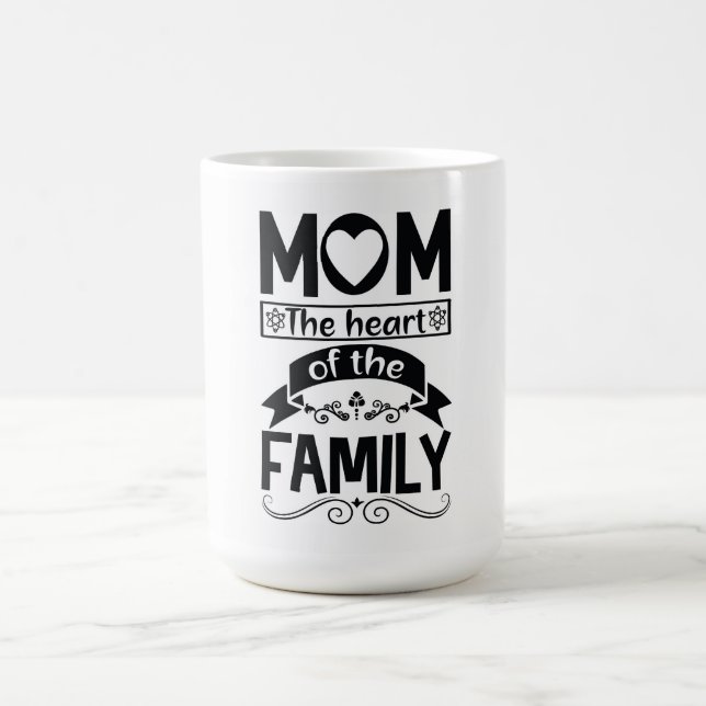 Mama im Herzen der Familie Kaffeetasse (Mittel)