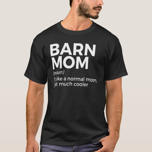 Mama im Stall Definition Pferdereiten T-Shirt (Vorderseite)