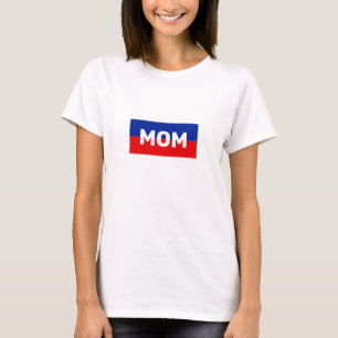 Mama im T - Shirt Blue & Red Stripes