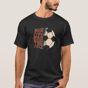 Mama im täglichen Leben unterstützt Vintagen Fußba T-Shirt