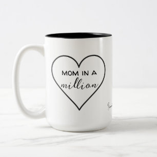 "Mama in einer Million" Tasse des Herzens   Mutter
