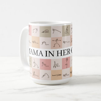 Mama In Her Calm Era Yoga Aesthetic Design Kaffeetasse