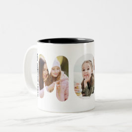 Mama individuelle Wort Foto-Collage Muttertag Zweifarbige Tasse