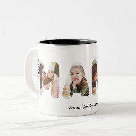 Mama Individuelles Wort Foto-Collage Muttertag Zweifarbige Tasse
