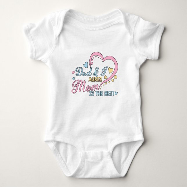 Mama ist die beste baby strampler (Vorderseite)