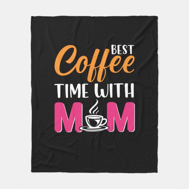 Mama ist die beste Kaffeezeit mit Mama Fleecedecke (Vorderseite)