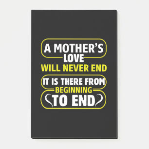 Mama ist die Liebe einer Mutter, die niemals endet Post-it Klebezettel