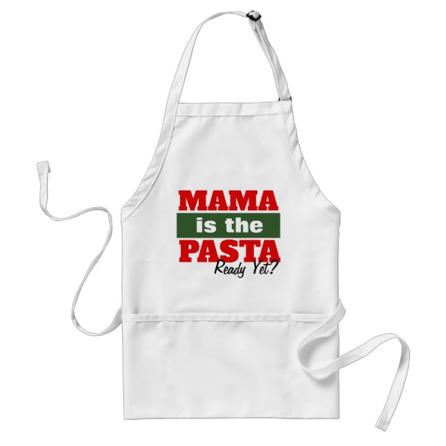 Mama ist die Pasta schon fertig? Schürze (Vorne)