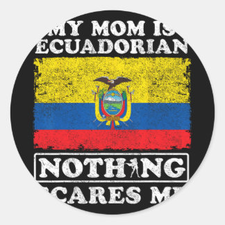 Mama ist ecuadorianisch nichts interessiert mich E Runder Aufkleber
