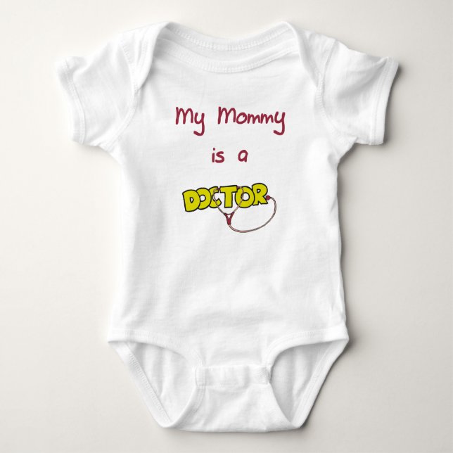 Mama ist ein Doktor Baby T-Shirt Baby Strampler (Vorderseite)