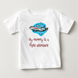 Mama ist ein Flugbegleiter-Baby-T - Shirt