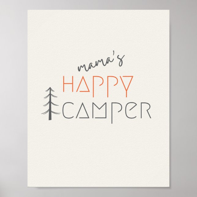 Mama ist ein glücklicher Camper. Poster & Prints (Vorne)